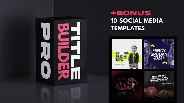 Title Builder Pro - Bonus 10 social media templates - InteractiveBro 29991661 - After Effects Project Files