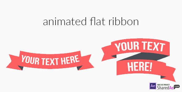 Animated Flat Ribbon 12881502 - Videohive shareDAE