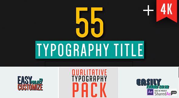 Videohive 55 Qualitative Typography 10290716 - Free Download