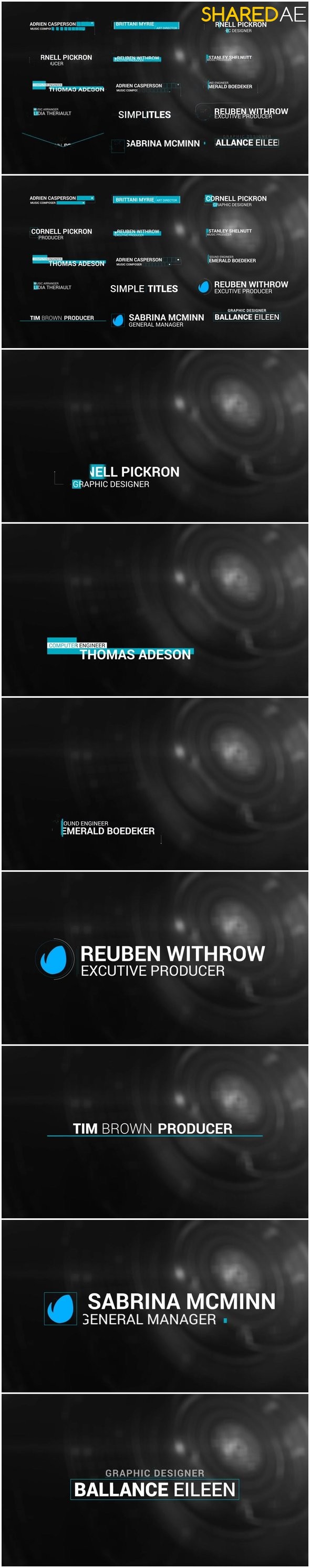 15 Minimal Lower Third 19901067 - Free After Effects Template