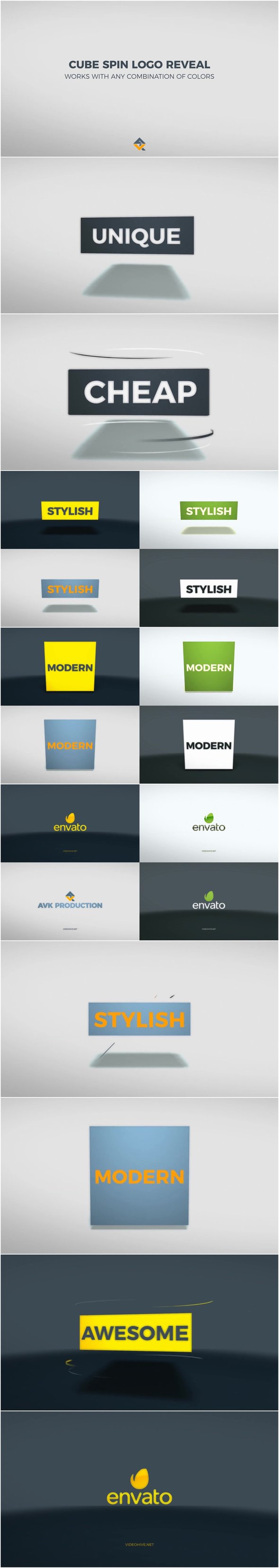 Videohive - Cube Spin Logo Reveal 20925658