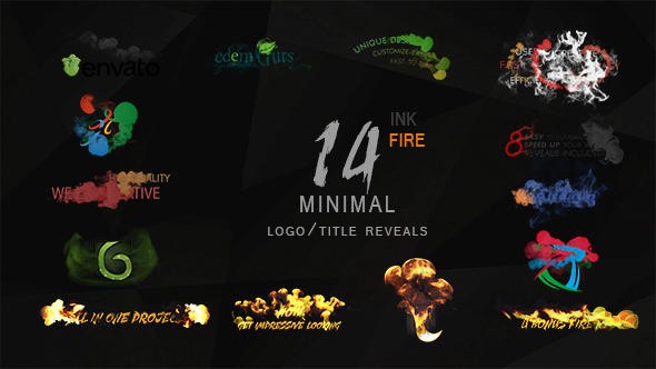 Videohive Minimal Ink&fire Logo/Title Reveals Package 12131344