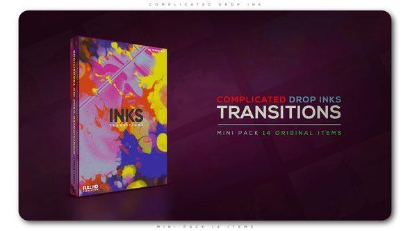 Videohive Complicated Drop Ink Transition Pack 21653435