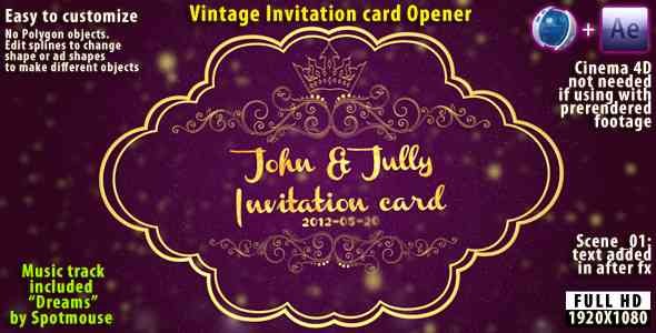 Videohive Vintage Invitation Card 2255013