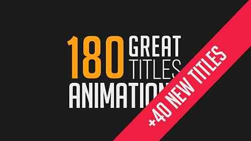 Videohive 180 Great Title Animations 17403772