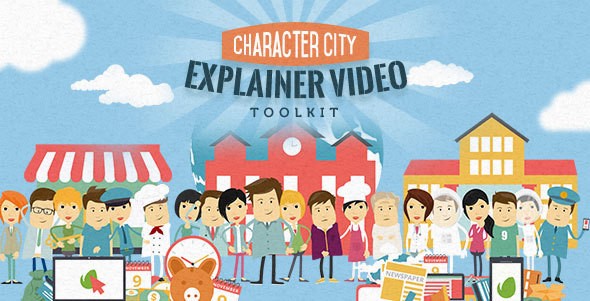 Mega Explainer toolkit : Character city 13085392 - Free After Effects Templates