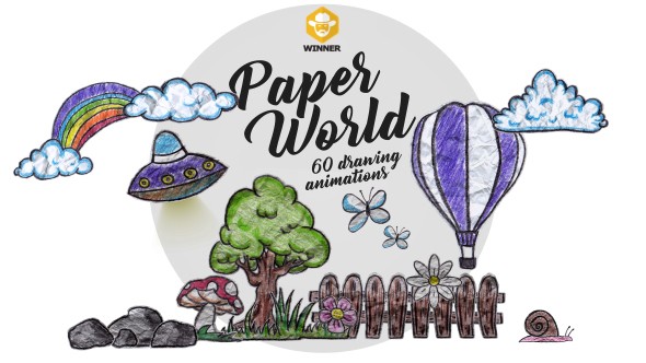 Videohive Paper World (Over 60 Drawing Animations) 11042907