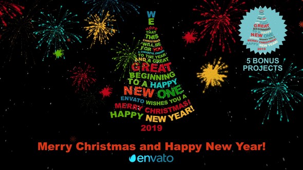 Videohive Christmas Tree Greetings 2019 9562150