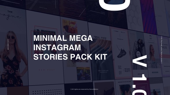Videohive Minimal Mega Instagram Stories Pack Kit 22393686