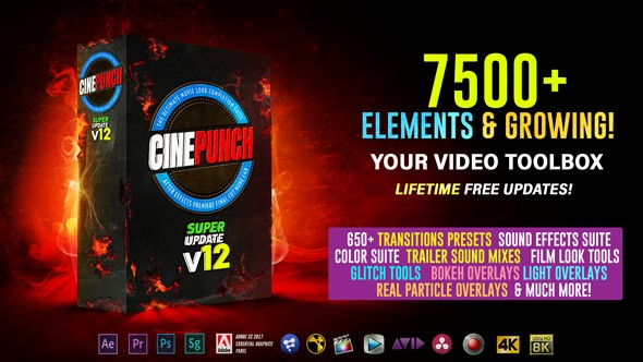 Videohive CINEPUNCH V.12 - 7500+ Elements and Growing! 20601772 [Update]!