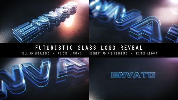 Videohive Futuristic Glass Logo Reveal 15461578