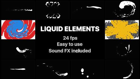 Videohive Liquid Elements And Transitions 22356287