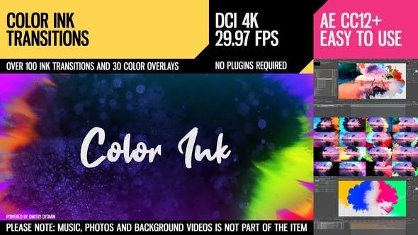 Videohive Color Ink Transitions 23449448