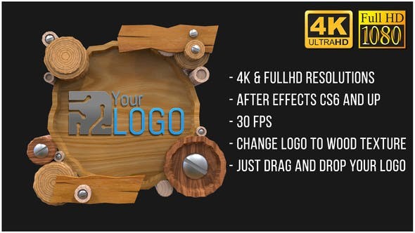 Videohive Wooden Logo (AfterFX) 23435315