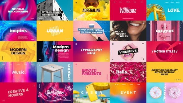 Videohive Typography Pack - After Effects Text Tnimation