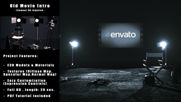 Videohive Old Movie Intro - After Effects Project