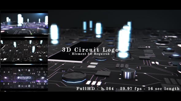 Videohive 3D Circuit Intro - After Effects Project