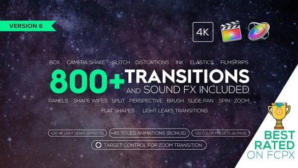 Videohive  Transitions and Sound FX + Bonus - Apple Motion Templates
