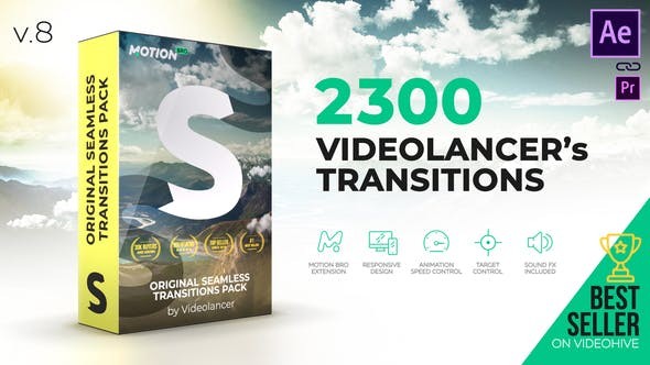 Videohive Videolancer's Transitions | Original Seamless Transitions Pack V8 18967340 - After Effects Project Files