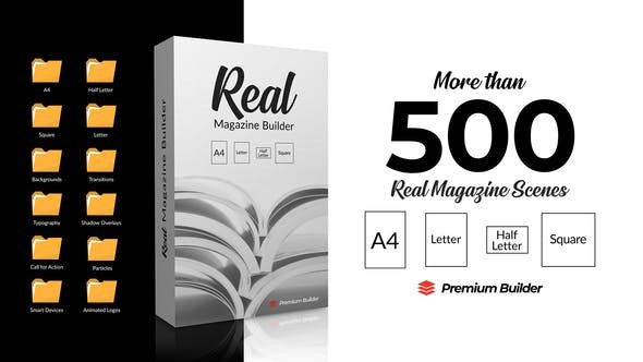 Videohive Real Magazine Builder for Element 3D 29703858 - After Effects Project Files