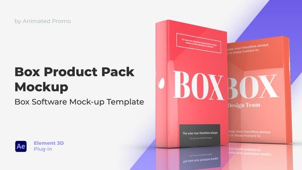 Videohive Box Product Mockup 30954085 (3D Element plugin required)