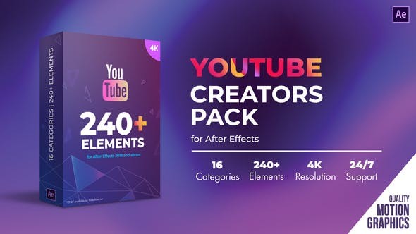 Videohive Youtube Creators Pack 31232789 - After Effects Project Files