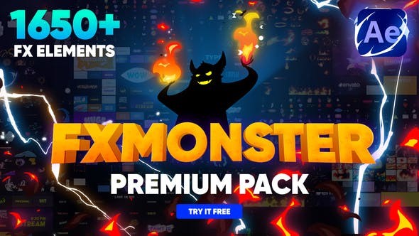 FX MONSTER - Premium Pack [1650+ 2D FX Elements] 32201381