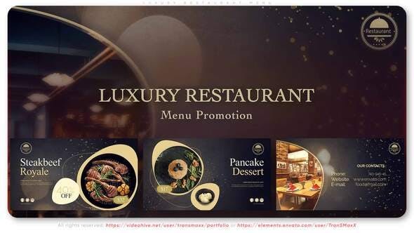 Luxury Restaurant Menu 33705799 - After Effects Project Files