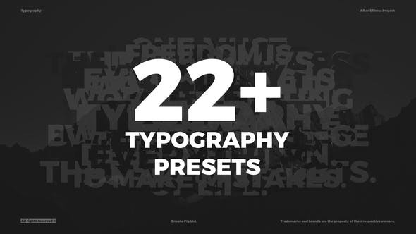 Typography Presets - Animated Typography 34562509 - After Effects Project Files