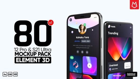 Phone Mockup Pack - Phone 12 & S21 Ultra | v1 33698145 - After Effects Project Files