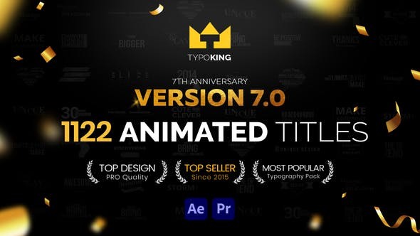 TypoKing | Title Animation - Kinetic Typography Text V7 11263341 - After Effects Project Files