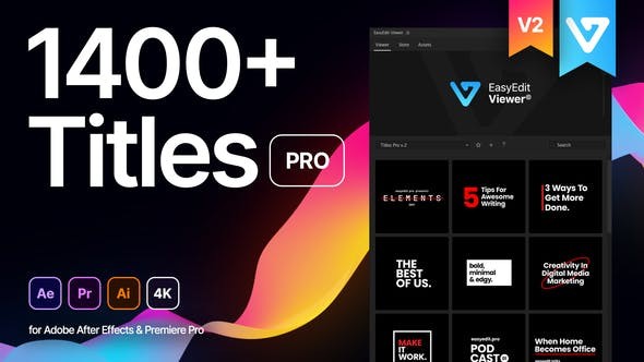 Titles Pro V2 32869928 - After Effects Project Files
