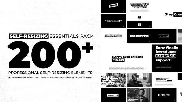 Self Resizing Essentials 34842617 - After Effects Project Files