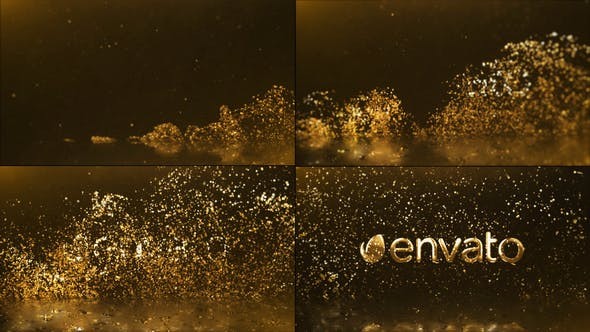 Golden Glitter Particles Logo Reveal 34333980 -  After Effects Project Files