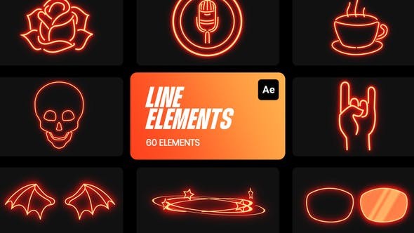 Line Visual Effects and Motion Shapes 36165576 - After Effects Project Files