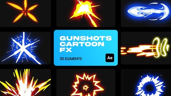 Gunshot Cartoon VFX for After Effects 36189623 - After Effects Project Files