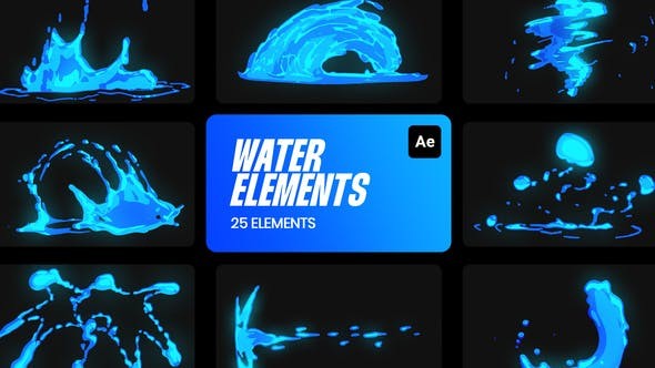 Water Cartoon FX for After Effects 36189143 - After Effects Project Files