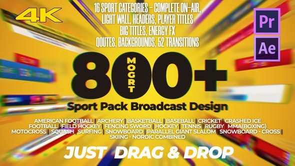 Sport Pack – Broadcast Design MOGRT 32089771 - Premiere Pro Templates