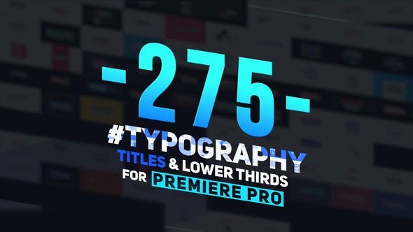 275 Typography, Titles and Lower Thirds 23850953 - Premiere Pro Templates