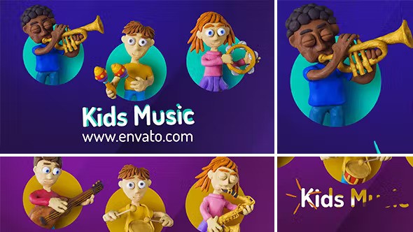 Kids Music in Clay 21488868 - After Effects Project Files