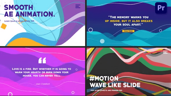 Wave-like Slides: Quote titles [Premiere Pro] 37304786 - Premiere Pro Templates