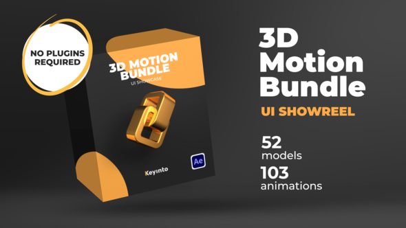 3D Motion Bundle - Mockups 37638475 - After Effects Project Files