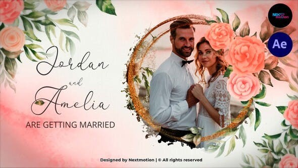 Floral & Watercolor Wedding Invitation 38822065 - After Effects Project Files