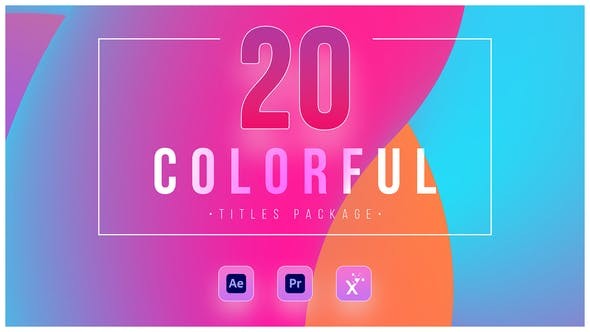 20 Colorful Titles (Drag-Drop Features) 38874580 - After Effects Project Files