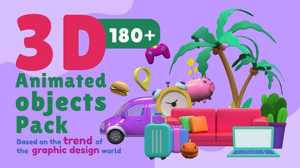3D Animated Objects Pack 40371627 - After Effects Project Files
