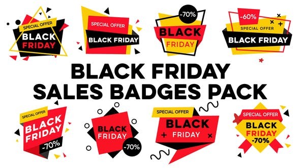 Black Friday Sale Badges Pack V2 10 in 1 40829615 - After Effects Project Files