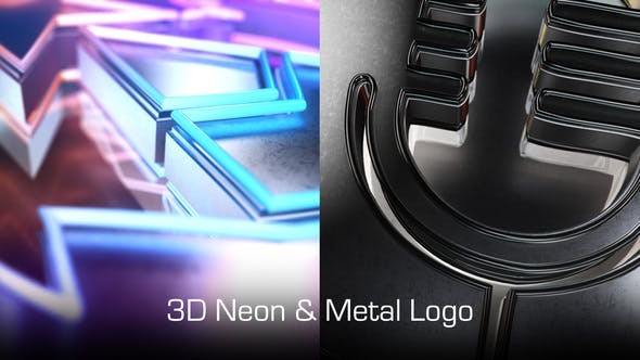 Neon And Metal Logo Intro 42005681 - After Effects Project Files