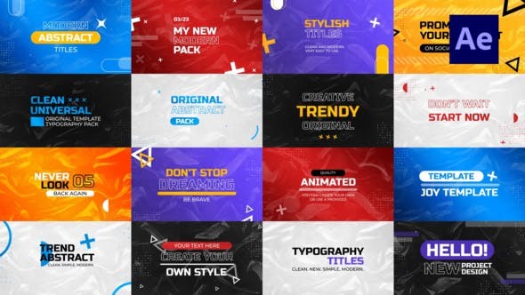 Modern Colorful Titles 44276673 - After Effects Project Files