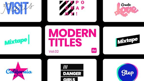 Modern Titles 02 for After Effects Videohive
