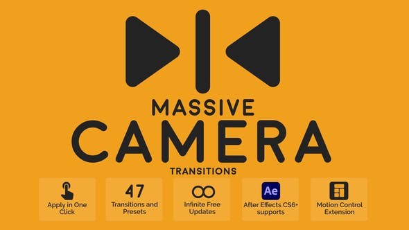 Massive Camera Transitions, After Effects Project Files Videohive 